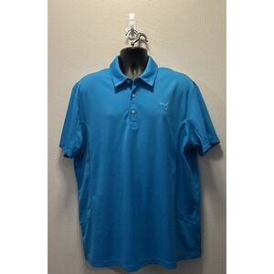 Puma‎ Polo Golf Shirt Mens Blue Cool Cell Performance Lifestyle Golf Size XXL